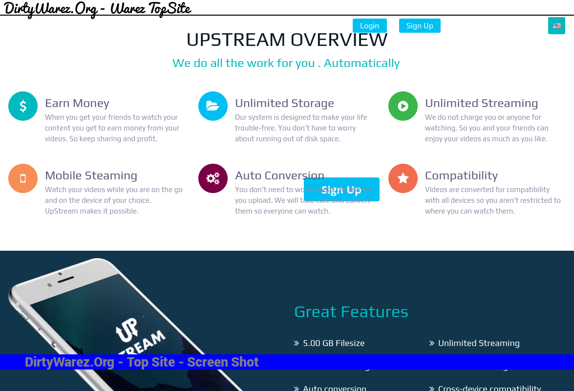 upstream.to Screenshot
